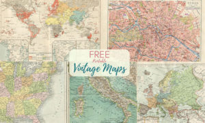Wonderful Free Printable Vintage Maps To Download.