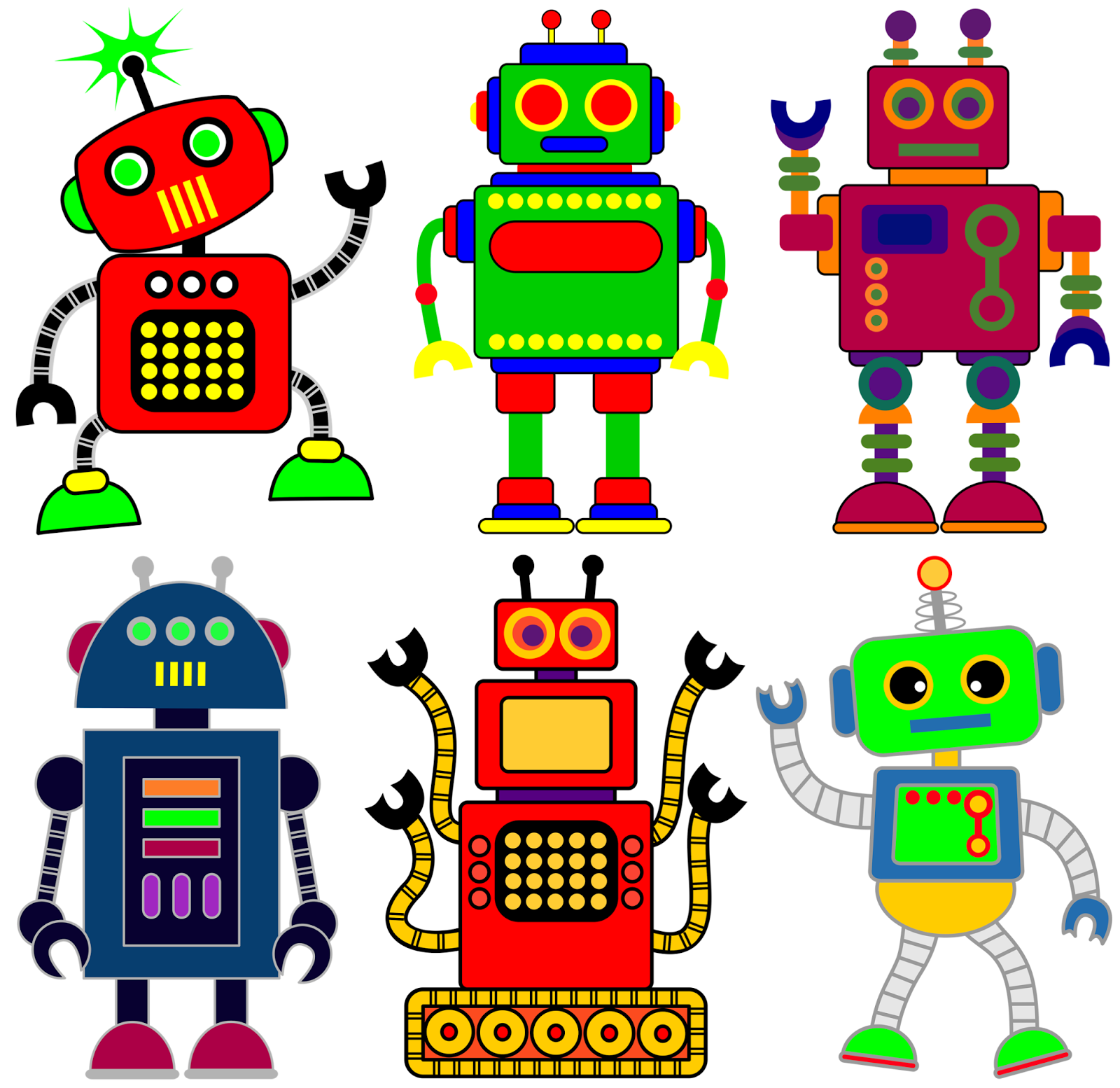 Vintage Robot Clipart.