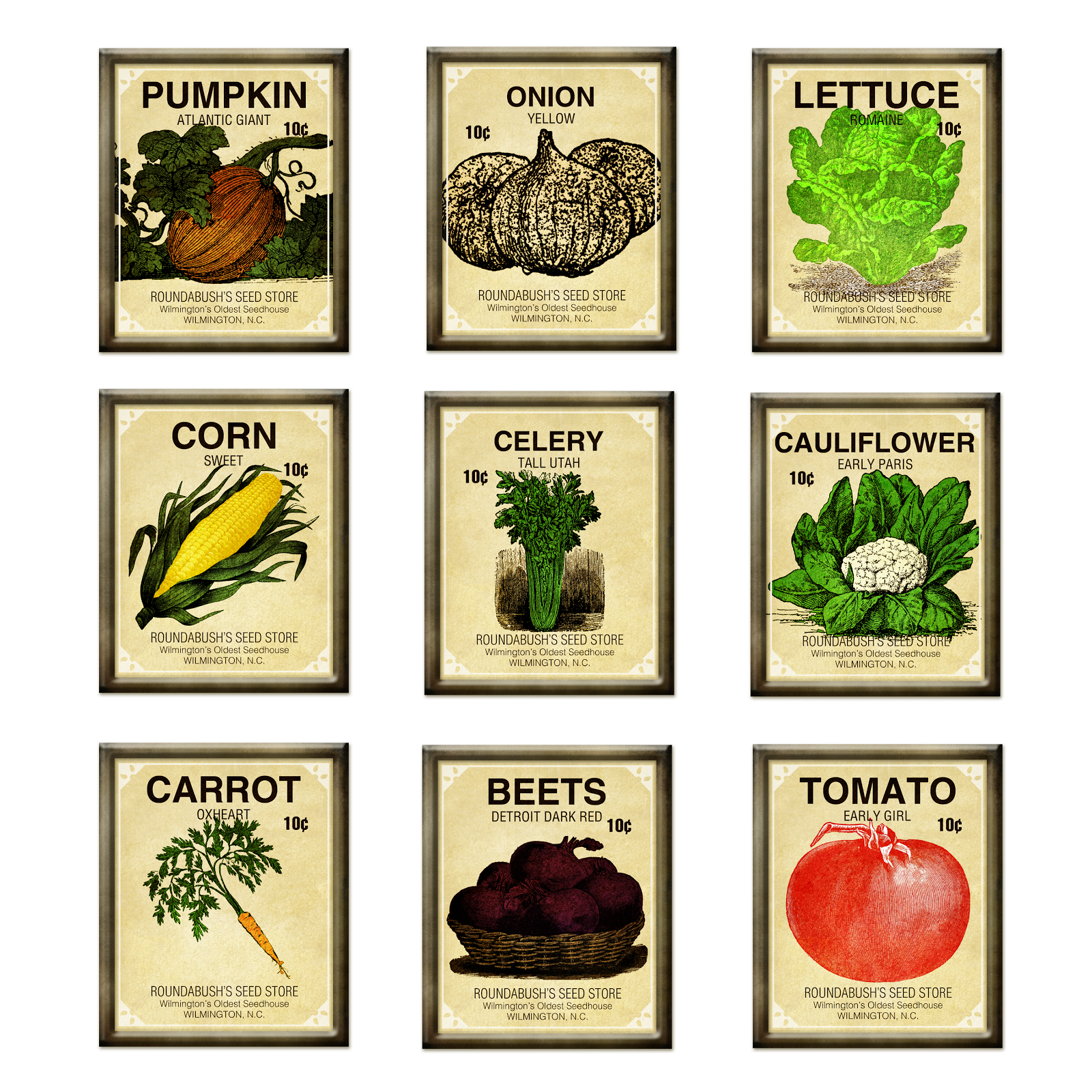 Vintage Seed Packet Clipart.