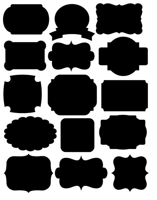 vintage silhouette free clipart rectangle label designs - Clipground