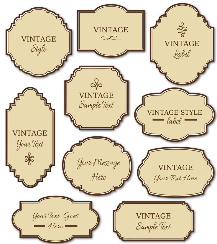 vintage silhouette free clipart rectangle label designs 20