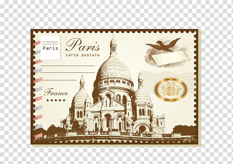 Paris France mail stamp, London Paris , Vintage Stamps.