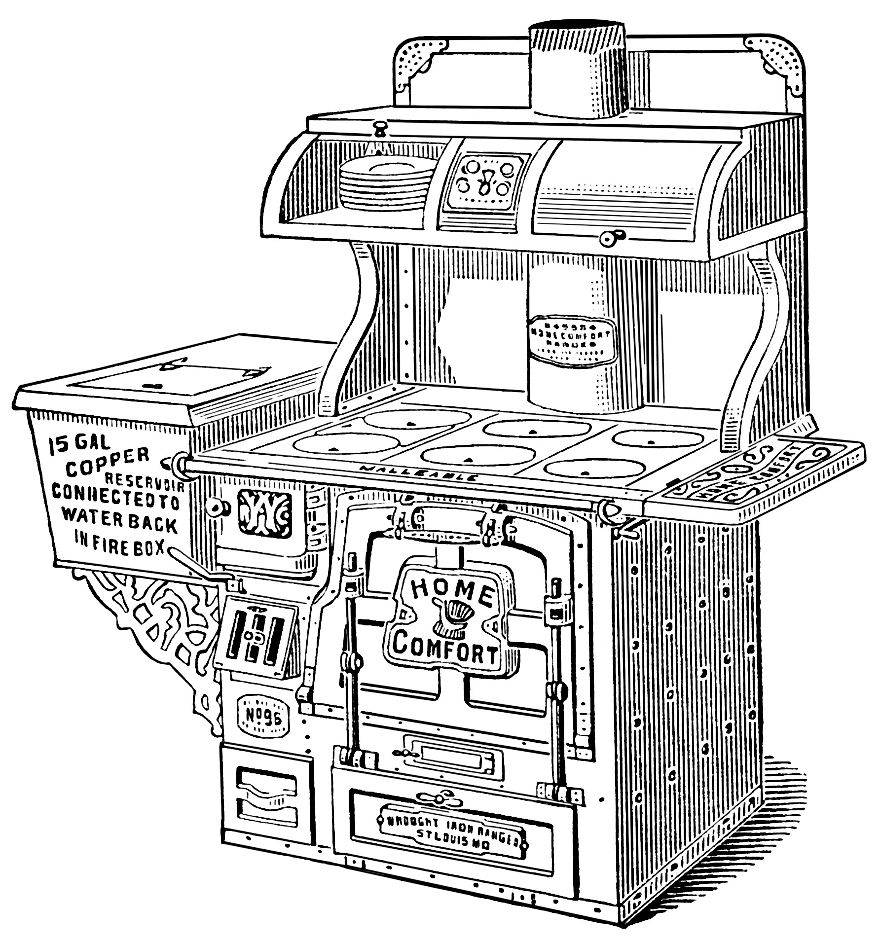 Old Stove Clipart.
