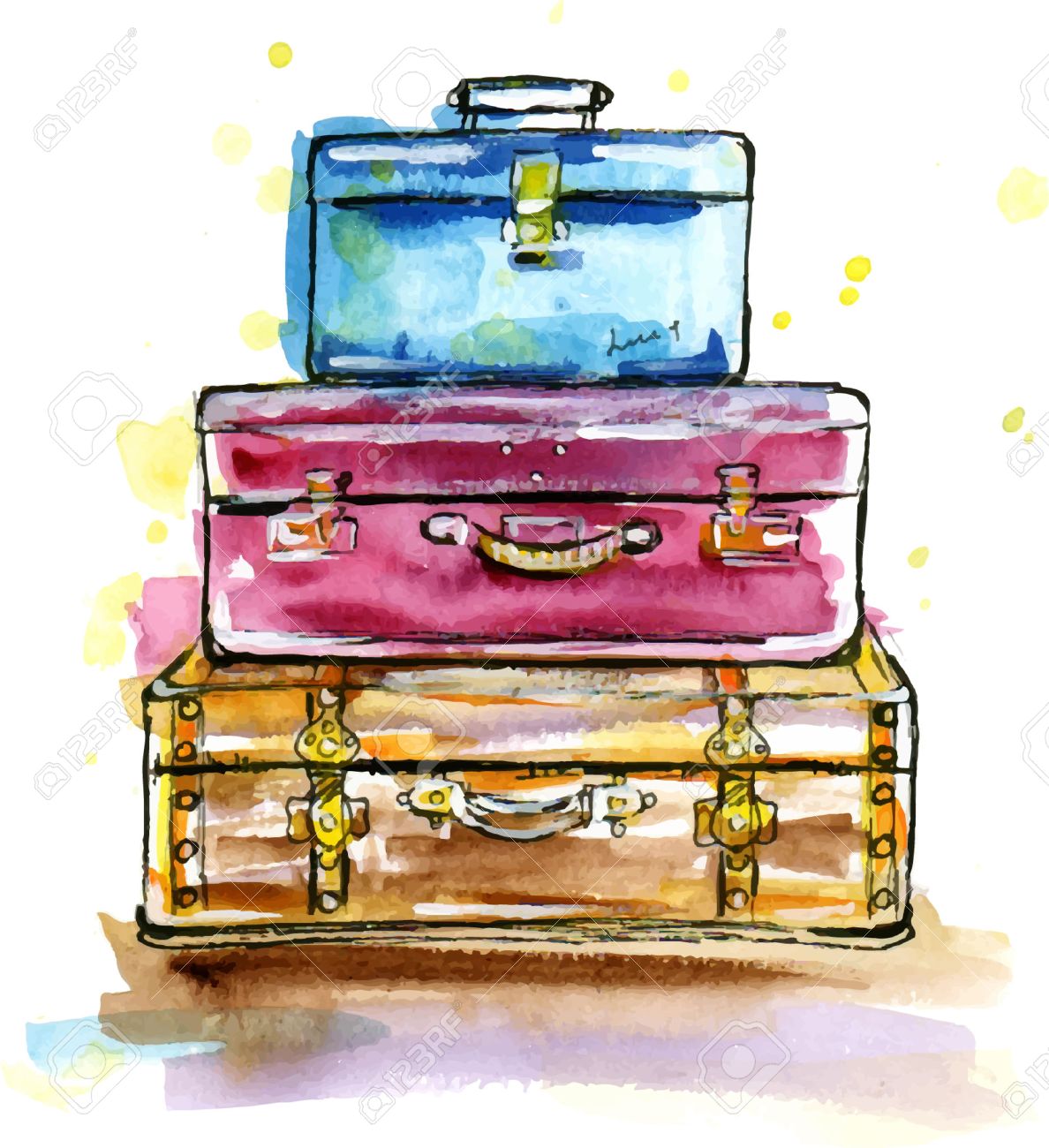 vintage suitcase clipart 10 free Cliparts | Download images on ...