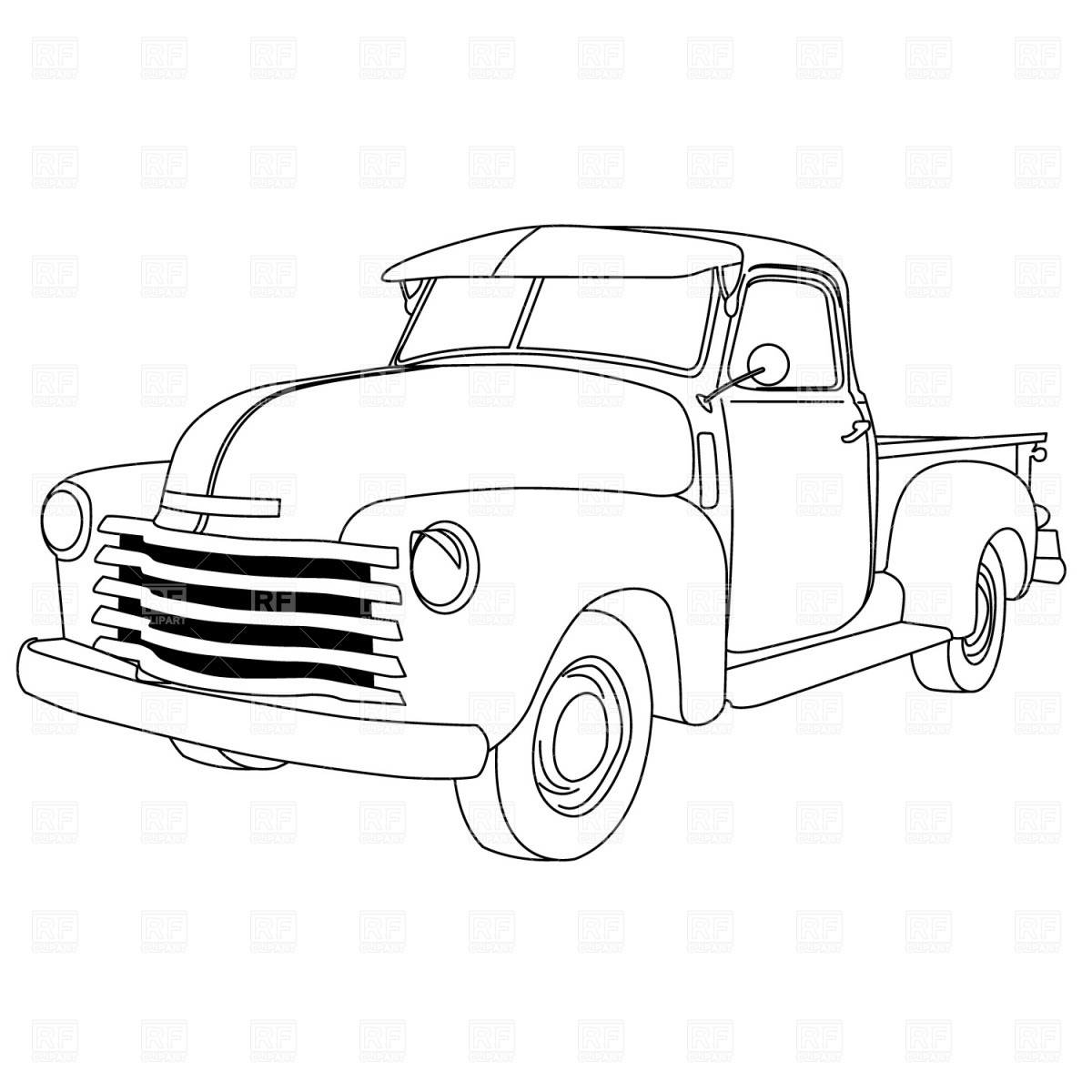 17 Classic Truck Vector Clip Art Images.