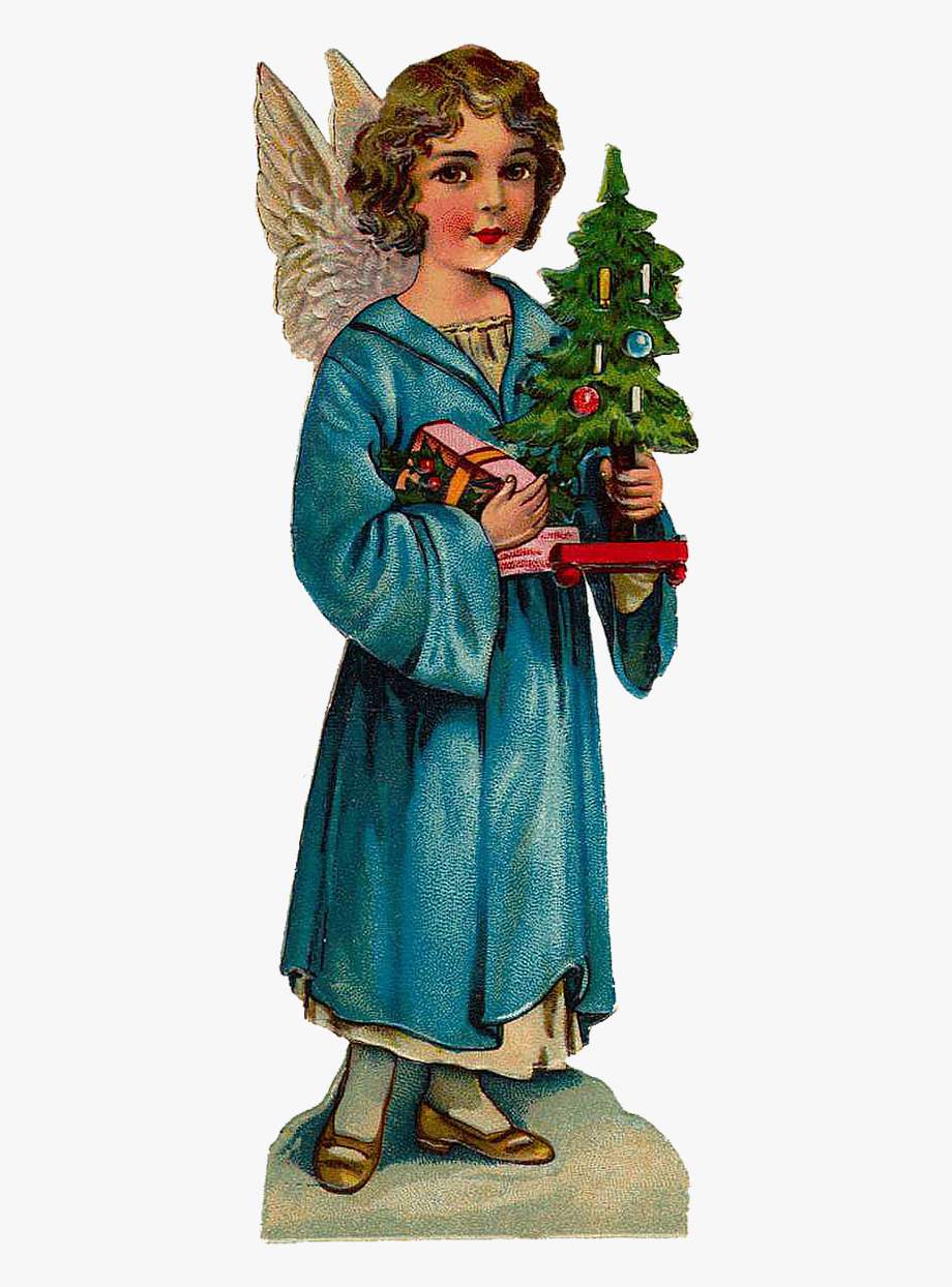 Victorian Christmas Angel Clipart.