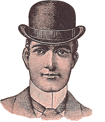 Vintage Derby Hat Man transparent PNG.