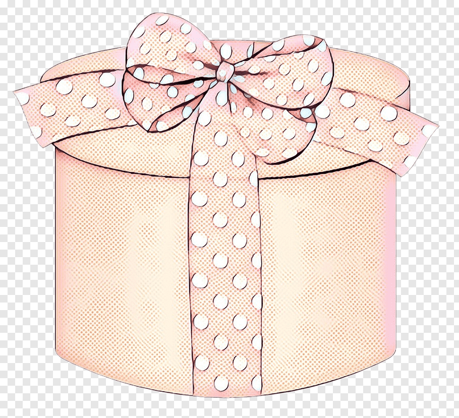 Pop art retro vintage, Gift, Ribbon, Pink M, Gift Wrapping.