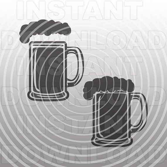 Beer Mug with Foam SVG File,Beer SVG File,Cutting Template.