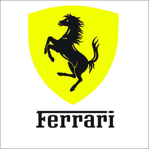 Ferrari Vinyl Sticker Decal Logo.