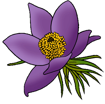Violet flower clip art.
