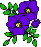 Violet Flower Clipart.