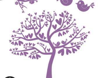 Lilac tree clipart.
