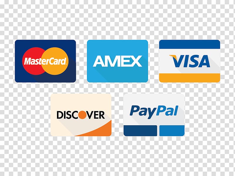 Visa MasterCard logos, Mastercard Discover Card Payment.