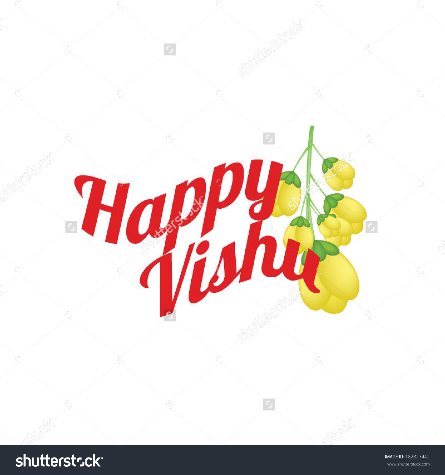 Happy Vishu Indian Festival Stock Vector 182827442.