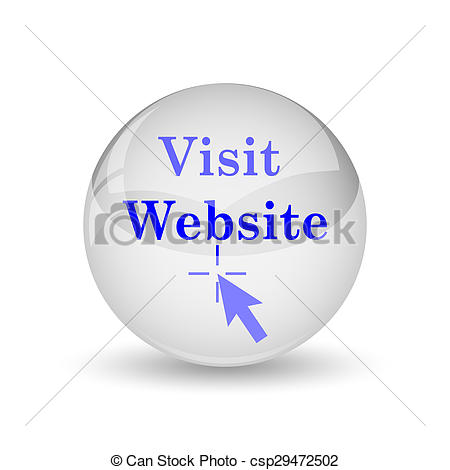 Stock Illustration of Visit website icon. Internet button on white.