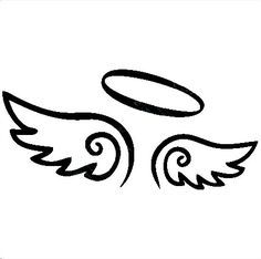 Angel Wings Decal with Halo, angels decals, angels stickers.