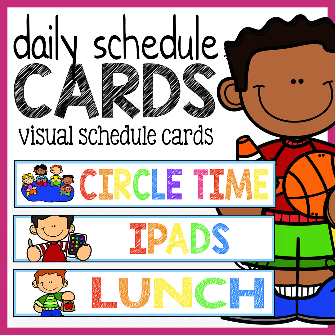 daily schedule preschool clipart