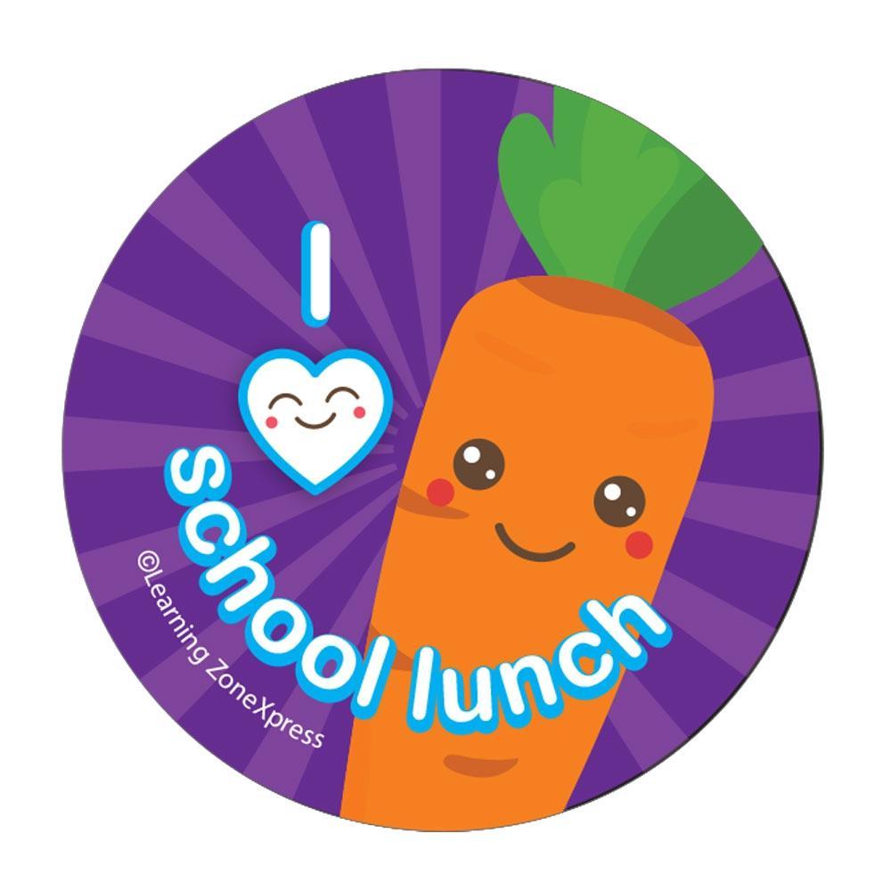I Heart School Lunch Stickers.