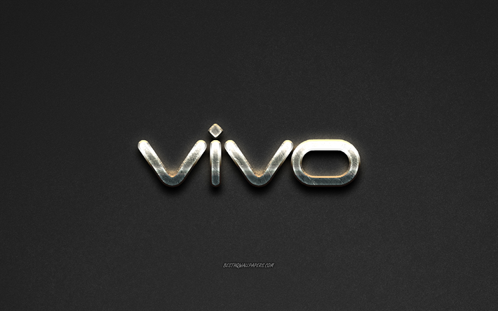 Download wallpapers Vivo logo, steel logo, Vivo.
