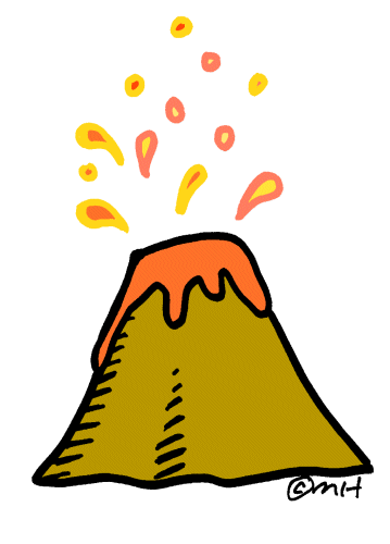 Animated Volcano Clipart.