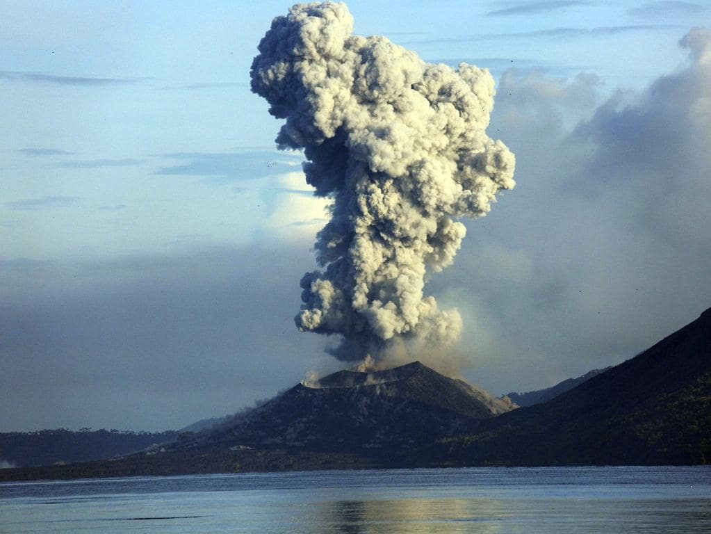 Volcano eruption in PNG.