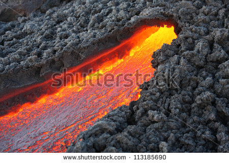 Lava Flow Stock Images, Royalty.