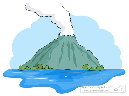 Volcano Printable Bulletin Board Clipart