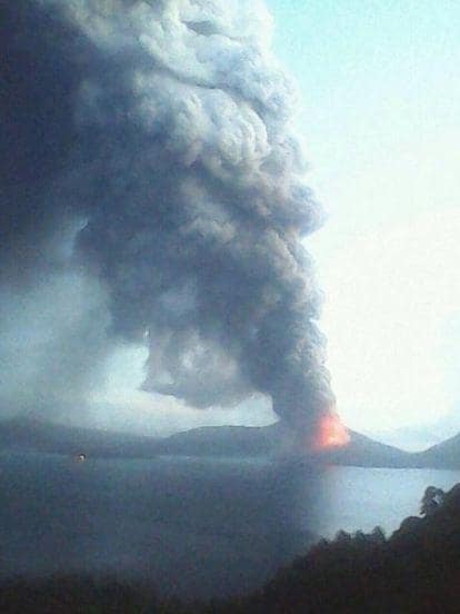 Volcano eruption in PNG.