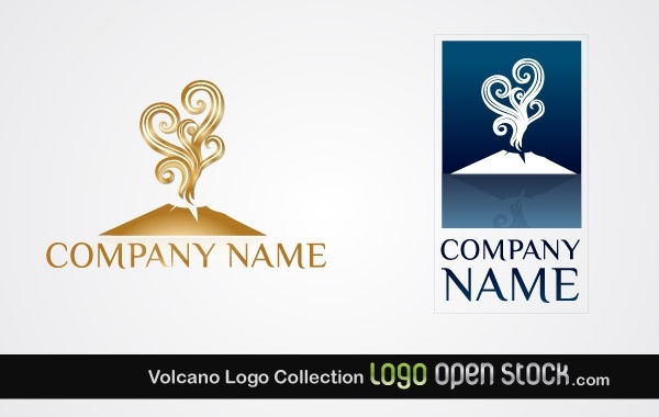 Volcano Logo Collection Free vector in Adobe Illustrator ai.