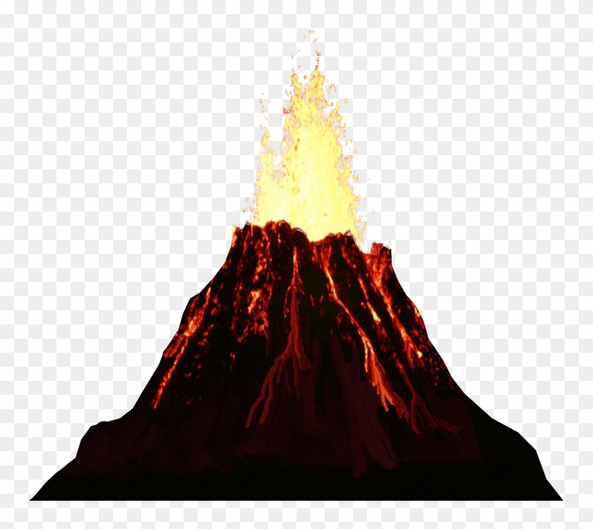 Volcano Erupting No Background Png Transparent Image.