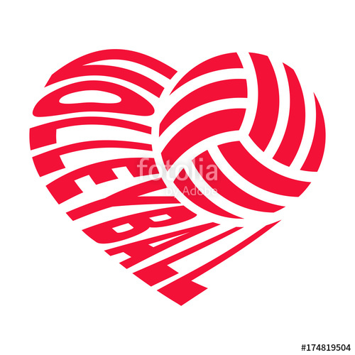 Volleyball Cliparts Heart 11.