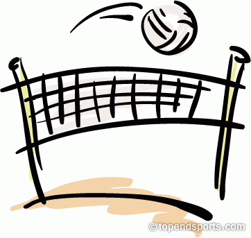 Volleyball court clipart.