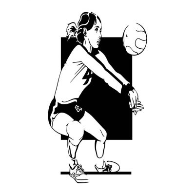 volleyball girl passing clipart - Clipground