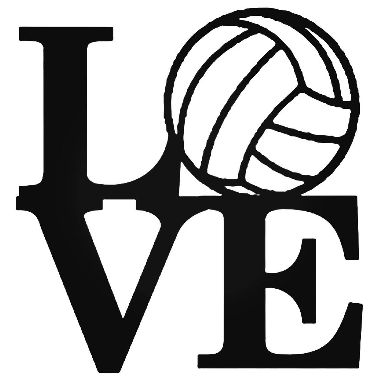 Volleyball Love 005 Decal Sticker.