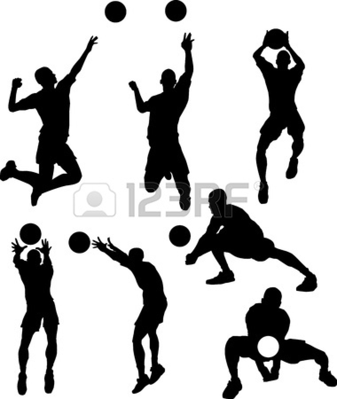 Volleyball Dig Clipart.