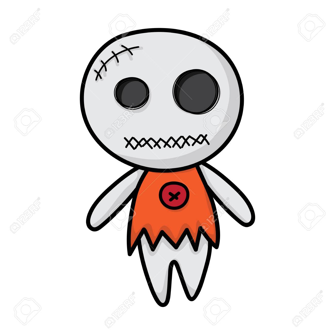 Voodoo doll isolated icon symbol design vector illustration.