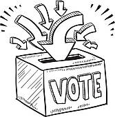 Vote box clipart.