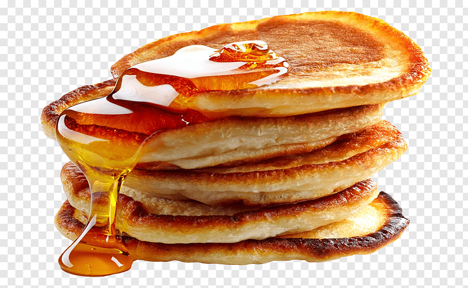 Pancake with honey syrup, Juice Pancake Breakfast Buffet.
