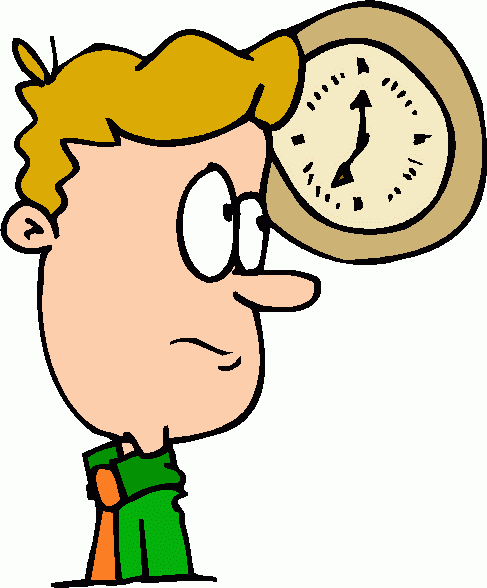Waiting With Clock Clipart.