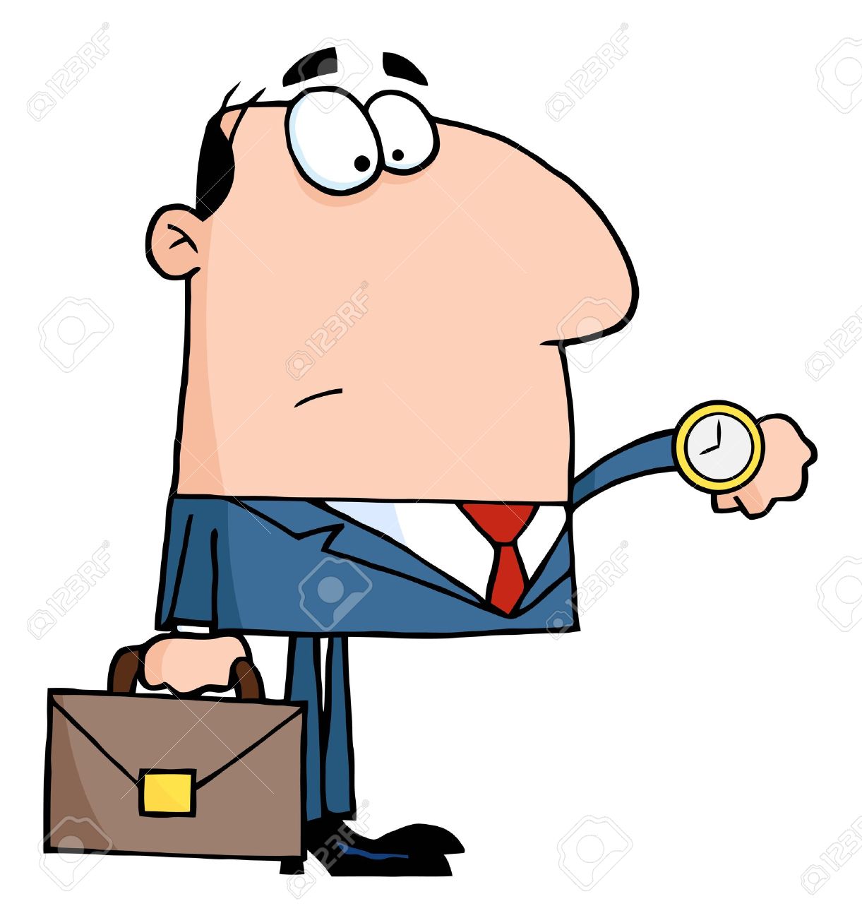 Waiting With Clock Clipart.