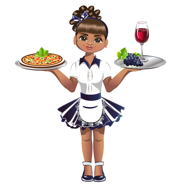 Cartoon Waitress Free Download Clip Art.