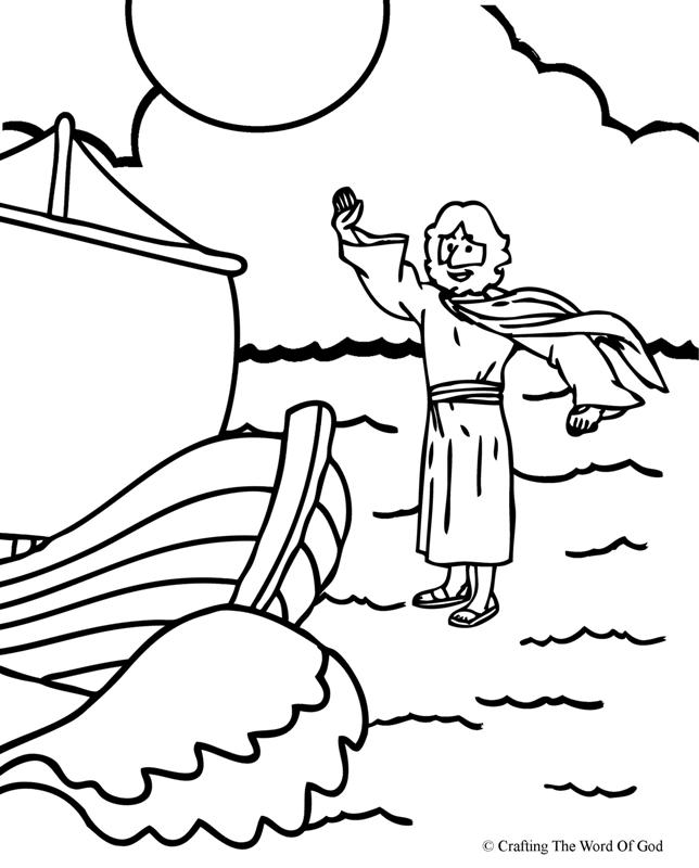 Free Jesus Walking On Water Coloring Page, Download Free.