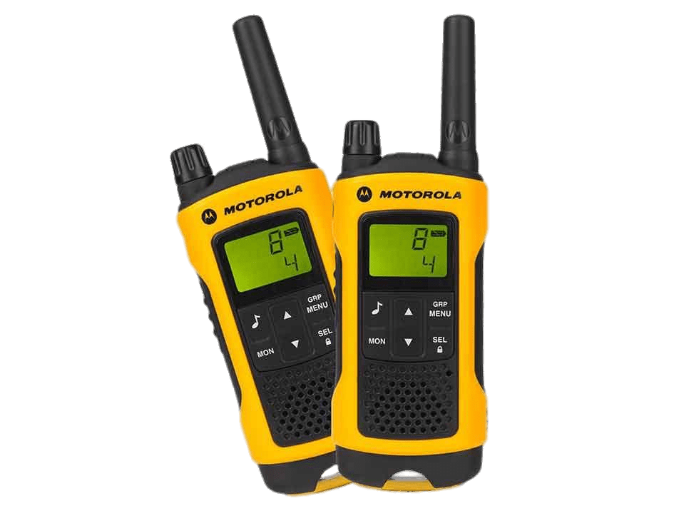 Yellow Motorola Walkie Talkies transparent PNG.