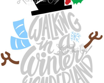 Walking In A Winter Wonderland Clipart.