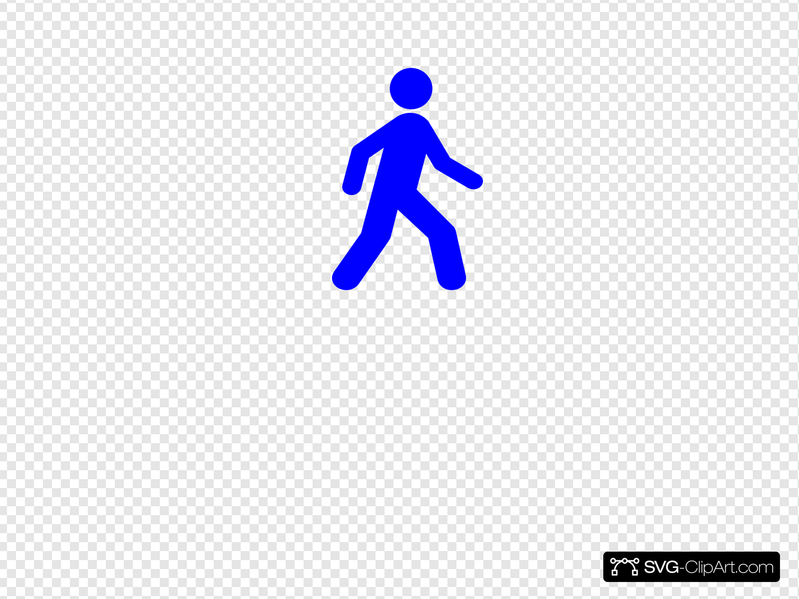 Walking Man Blue Clip art, Icon and SVG.