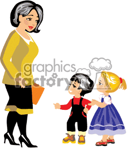Student And Teacher Walking Clipart.