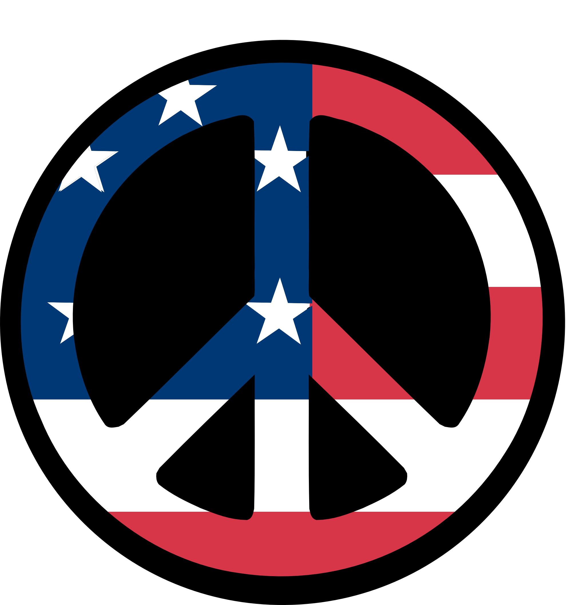 clipartist.net » Clip Art » countries us flag peace symbol fav.