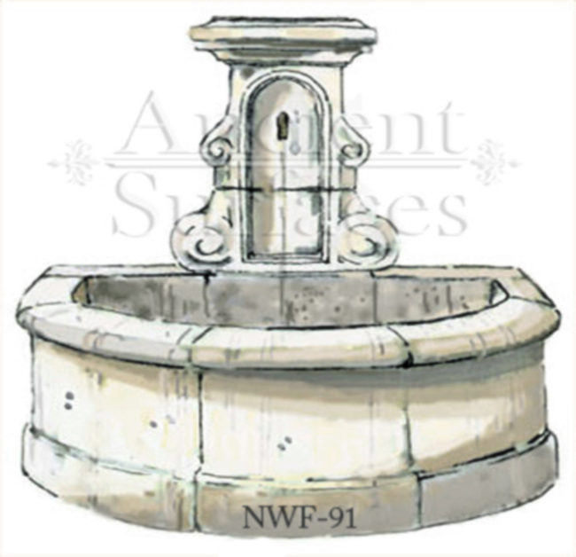 New Hand Carved Wall Fountains by Ancient Surfaces..