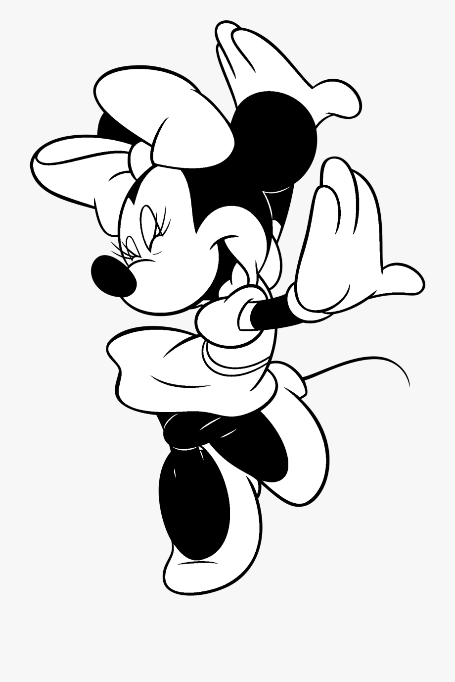 Minnie Mouse Black And White Png , Transparent Cartoon, Free.